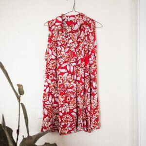 Red/Orange Floral Dress